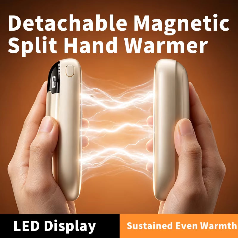 LOGO Customizable 2-Pack Electric Magnetic 4000Mah USB Rechargeable Portable Hand Warmer Bank Adjustable Thermostat Outdoor