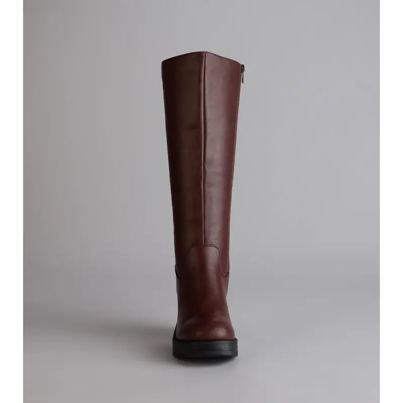 Steppin up Block Heel Knee High Boots