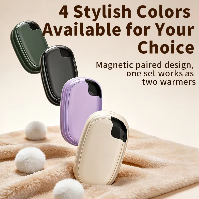 LOGO Customizable 2-Pack Electric Magnetic 4000Mah USB Rechargeable Portable Hand Warmer Bank Adjustable Thermostat Outdoor