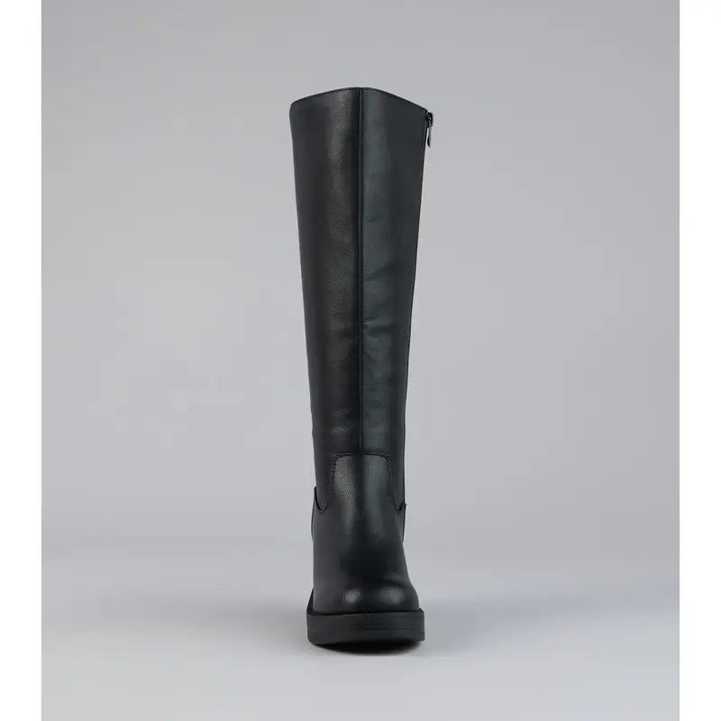 Steppin up Block Heel Knee High Boots