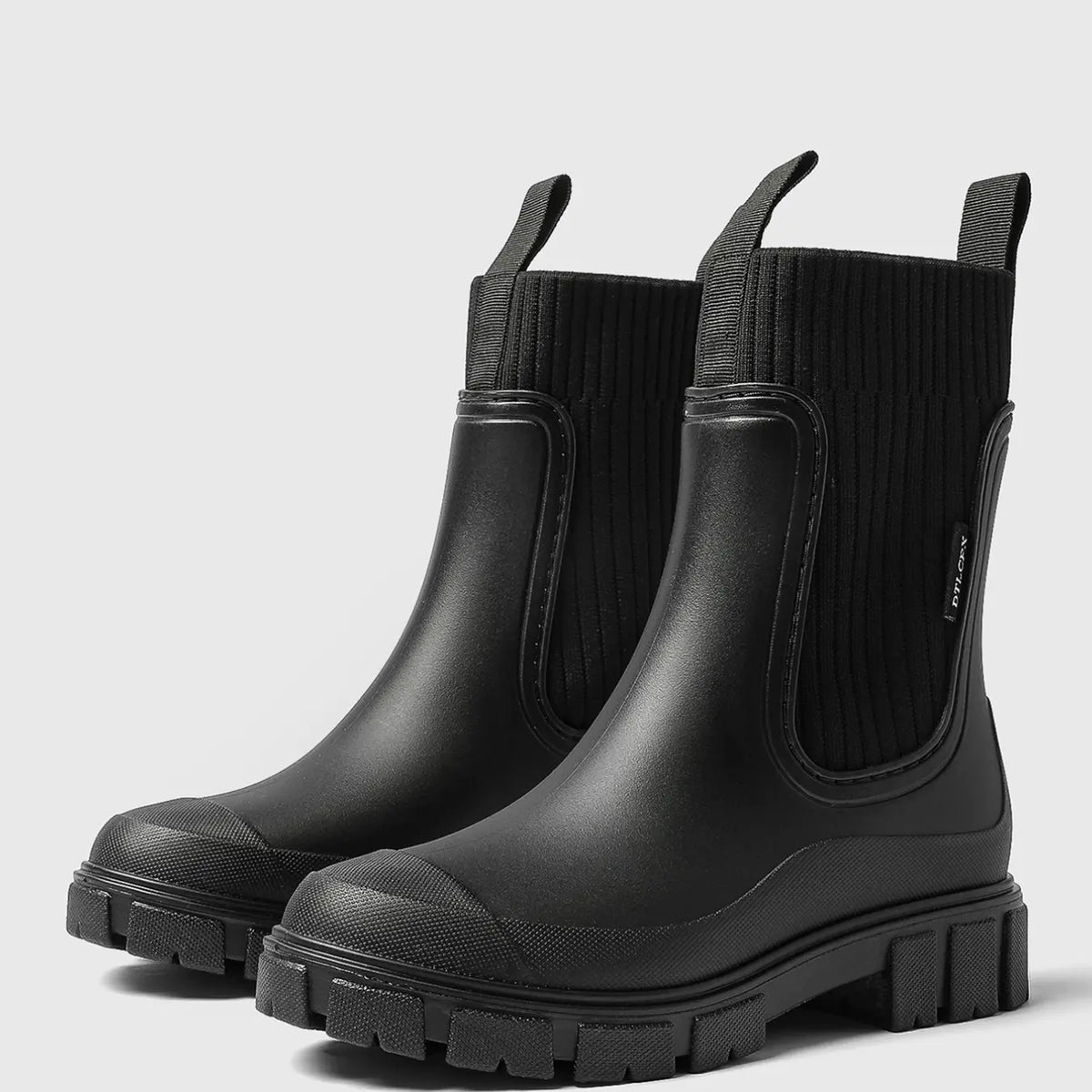 Women'S Solid Color Waterproof Rain Boots, Women Shoes, 2024 New Style Fashionable round Toe Boots for Outdoor Wear, Non-Slip Rain Boots for Women & Girls