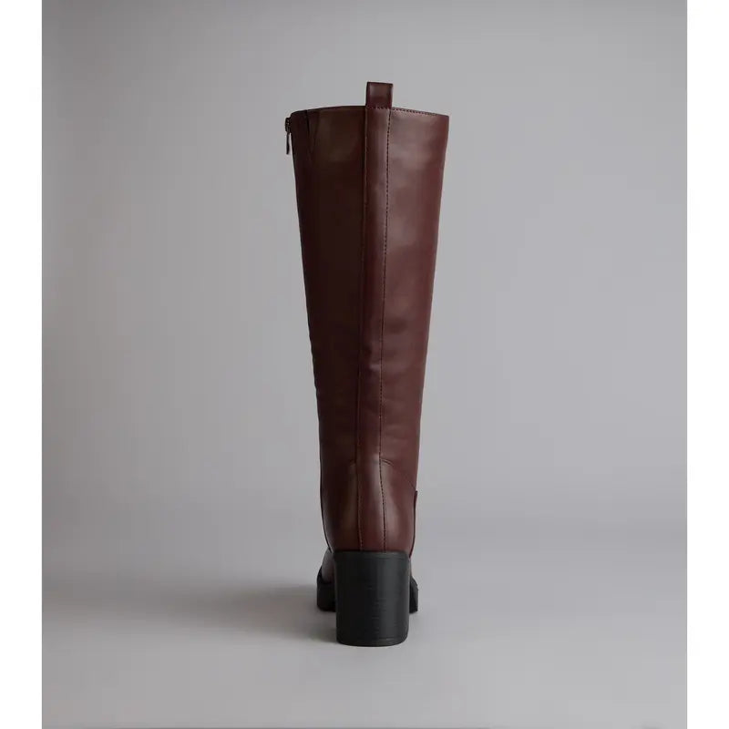 Steppin up Block Heel Knee High Boots