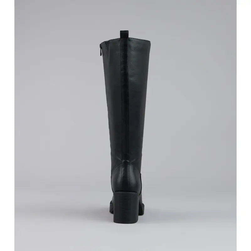 Steppin up Block Heel Knee High Boots