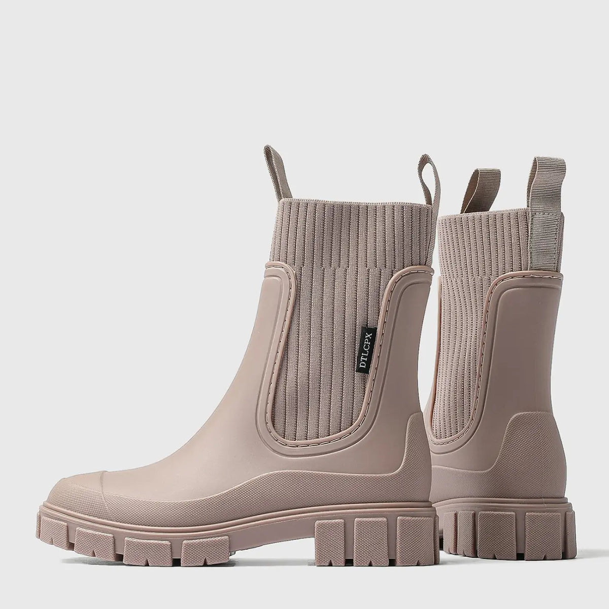 Women'S Solid Color Waterproof Rain Boots, Women Shoes, 2024 New Style Fashionable round Toe Boots for Outdoor Wear, Non-Slip Rain Boots for Women & Girls