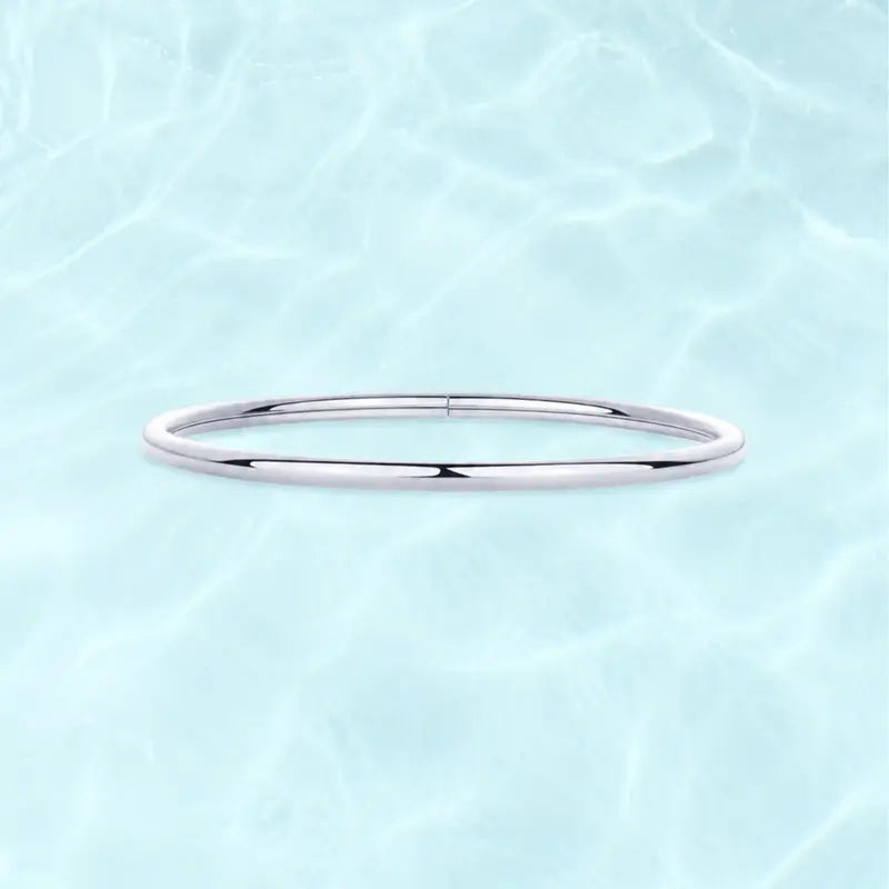 PAVOI Waterproof Bangle Bracelet for Women - 14K Gold Plated Classic Lightweight Stacking Stainless Steel Bracelet - 1-Piece & 2-Piece Bangles